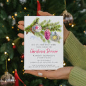 Dekorationen für Wasserfarben | Weihnachtsessen Einladung