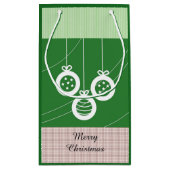 Dekorationen in Grün und Weiß Kleine Geschenktüte (Rückseite)