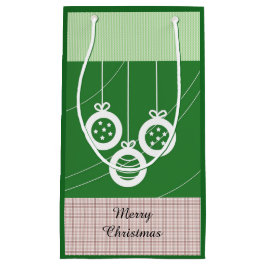 Dekorationen in Grün und Weiß Kleine Geschenktüte