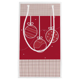 Dekorationen in Rot und Weiß Kleine Geschenktüte