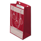 Dekorationen in Rot und Weiß Kleine Geschenktüte (Vorderseite Schrägansicht)