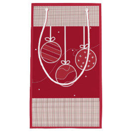 Dekorationen in Rot und Weiß Kleine Geschenktüte