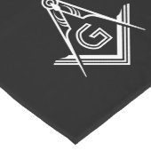 Dekorationen mit massivem Party | Schwarz-weiße Fr Großer Tischläufer (Ecke)