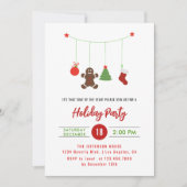 Dekorationen Niedliche Weihnachtsfeier Einladung (Vorderseite)