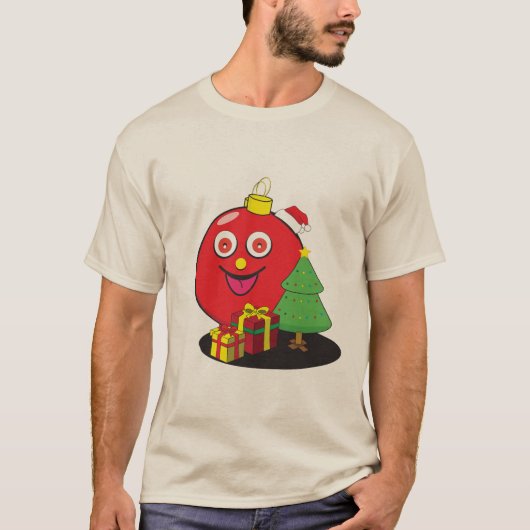 Dekorationen niedlicher Weihnachtsfiguren T-Shirt (Vorderseite)
