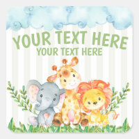 Dekorationen von Safari Zoo Animal Stickers