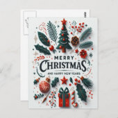 Dekorationen wie Schneeflocken Postkarte (Vorne/Hinten)