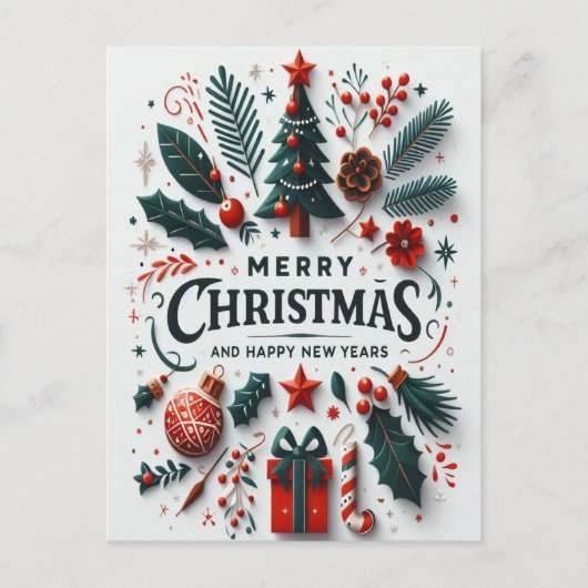 Dekorationen wie Schneeflocken Postkarte (Vorderseite)