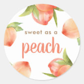Dekorationen zum Thema Sweet as Peach Runder Aufkleber (Vorderseite)