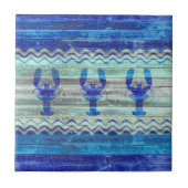 Dekorationsarbeiten an den rosticischen Navy Blue  Fliese (Vorderseite)