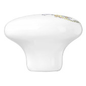 Dekorationsbuchstabe N-Monogramm-Griffknopf Keramikknauf (Seitenansicht)