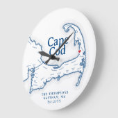 Dekorationsgeschenk für Cape Cod Beach House Große Wanduhr (Winkel)