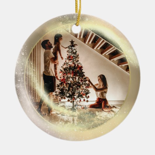 Dekorationsgeschenk für Ihr Foto Keramik Ornament (Vorne)