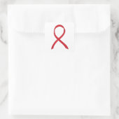 Dekorationskleber für das Rote Bewusstsein Quadratischer Aufkleber (Tasche)