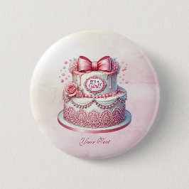 Dekorationsknopf für rosa Kuchen Button