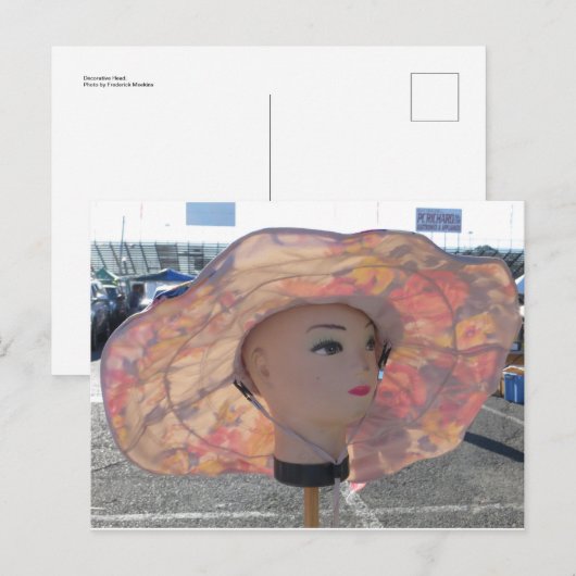 Dekorationskopf Postkarte (Vorne/Hinten)