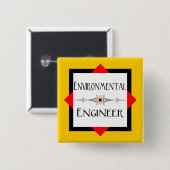 Dekorationslinie des Umweltingenieurs Button (Vorne & Hinten)