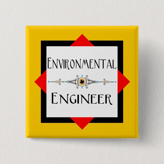 Dekorationslinie des Umweltingenieurs Button (Vorderseite)