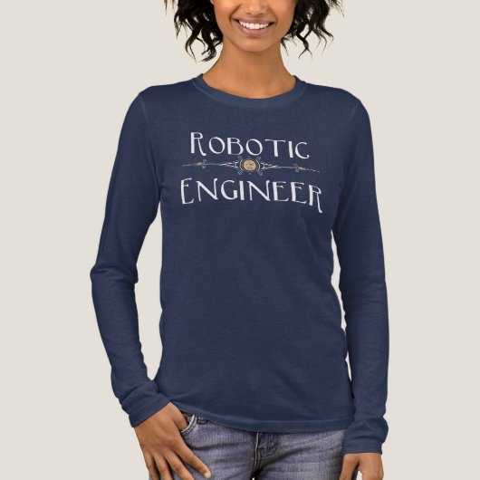 Dekorationslinie für Roboteringenieure Tri-Blend Shirt (Vorderseite)