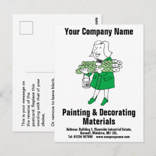 Dekorationsmaterialien oder Dekorationszubehör Des Postkarte