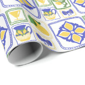 Dekorationsmuster der Küste von Amalfi Geschenkpapier (Rolleneckpunkt)