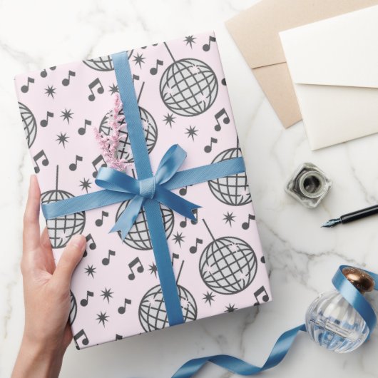 Dekorationspapier für Diskobälle und Musiknoten Geschenkpapier (Schenken)