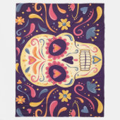 Dekorationsschädel Fleecedecke (Vorderseite)