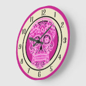 Dekorationsschädel Große Wanduhr (Winkel)