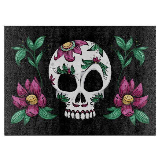 Dekorationsschädel Schneidebrett (Vorderseite)