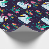 Dekorationsschwan Geschenkpapier (Ecke)