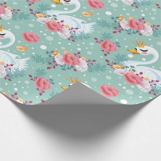 Dekorationsschwan Geschenkpapier (Ecke)