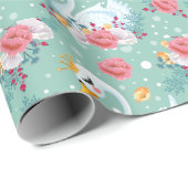 Dekorationsschwan Geschenkpapier (Rolleneckpunkt)