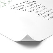 Dekorationstabelle für tropische Hochzeitstische Poster (Ecke)