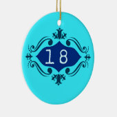 Dekorativ 18 keramikornament (Rechts)