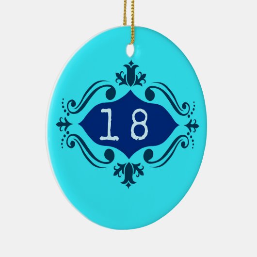 Dekorativ 18 keramikornament (Rechts)