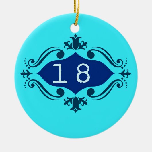 Dekorativ 18 keramikornament (Vorne)