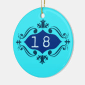 Dekorativ 18 keramikornament (Links)