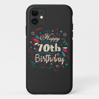 Dekorativ 70. Geburtstag Case-Mate iPhone Hülle