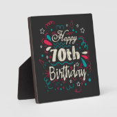 Dekorativ 70. Geburtstag Fotoplatte (Vorderseite)