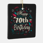 Dekorativ 70. Geburtstag Keramikornament (Rechts)