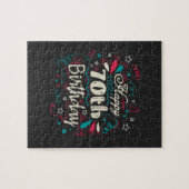 Dekorativ 70. Geburtstag Puzzle (Horizontal)