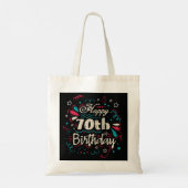 Dekorativ 70. Geburtstag Tragetasche (Rückseite)