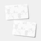 Dekorativ, blassgrau ausweis (Vorder- & Rückseite)