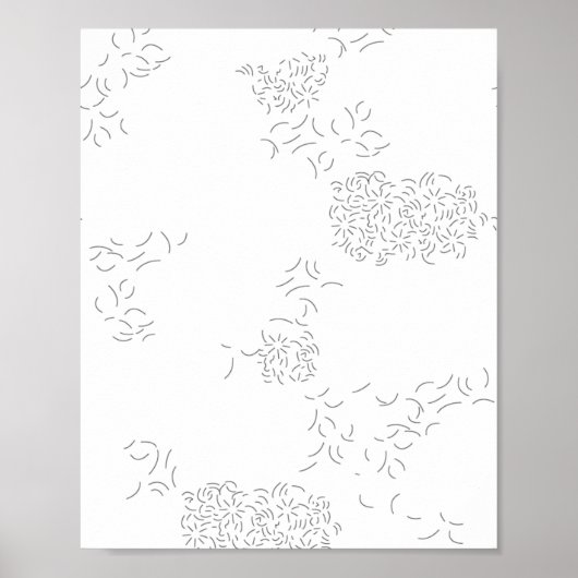 Dekorativ, blassgrau poster (Vorne)