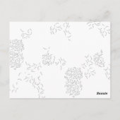 Dekorativ, blassgrau postkarte (Rückseite)