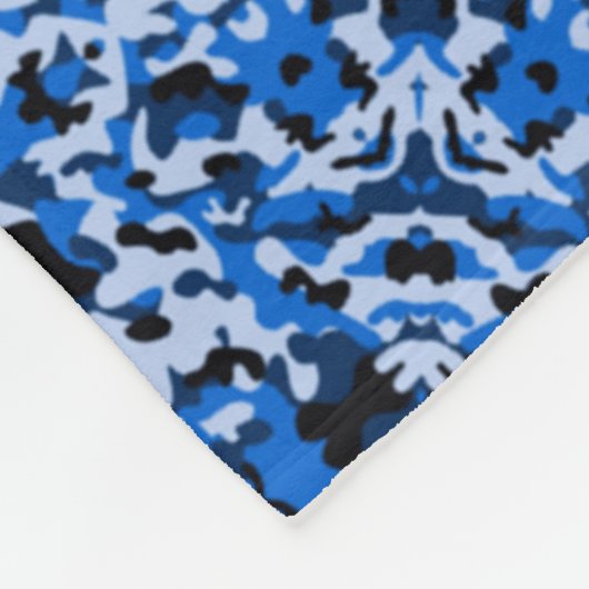 Dekorativ Blue Denim Satin Mandala Quilt Pattern Fleecedecke (Ecke)