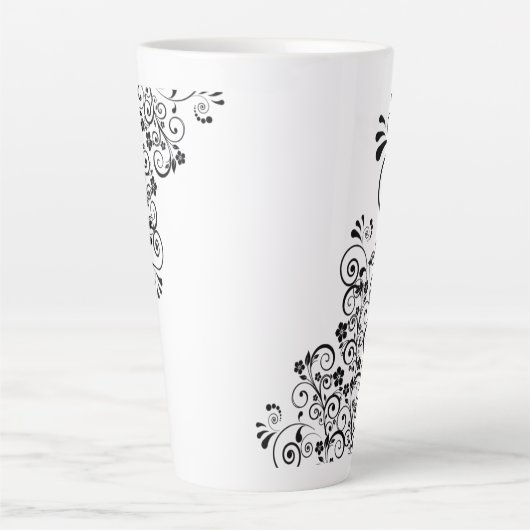 dekorativ-blumengeblüht Blume Milchtasse (Vorderseite)