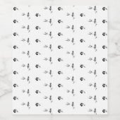 Dekorativ, dunkelgrau, Holzkohle Weinetikett (Einzelnes Label)