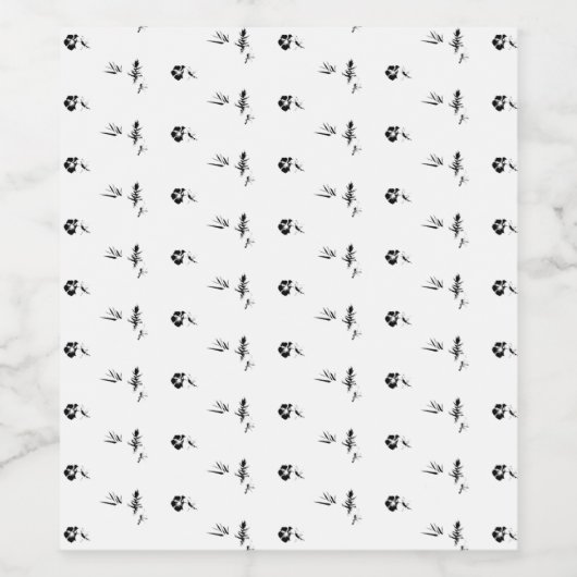 Dekorativ, dunkelgrau, Holzkohle Weinetikett (Einzelnes Label)