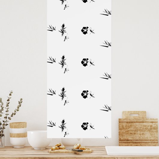 Dekorativ, dunkelgrau, Holzkohlensymbol Poster (Küche)